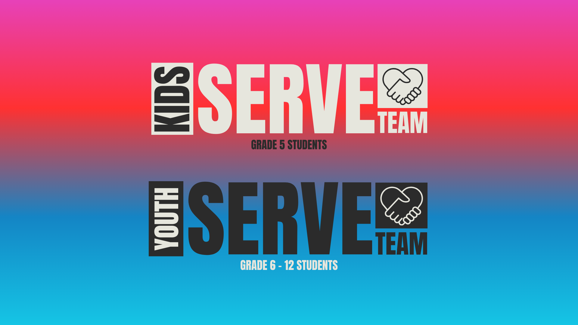 Kids & Youth Serve Teams