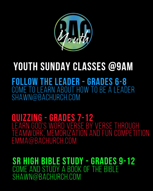 Sunday Morning Youth Classes