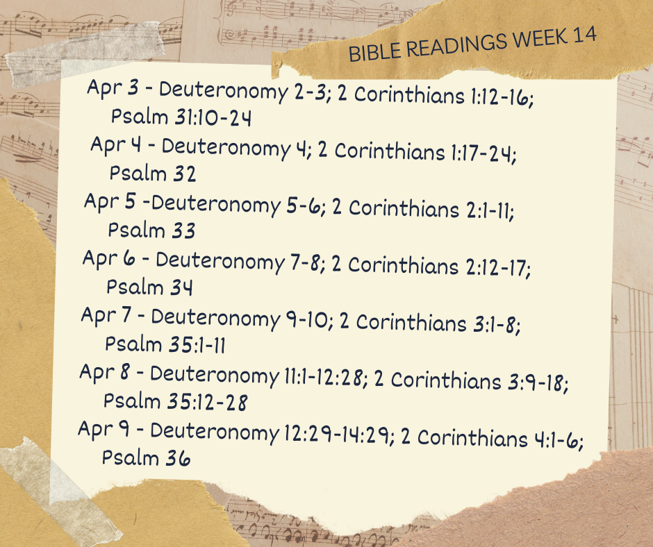 2023 Bible Plan - Week 14