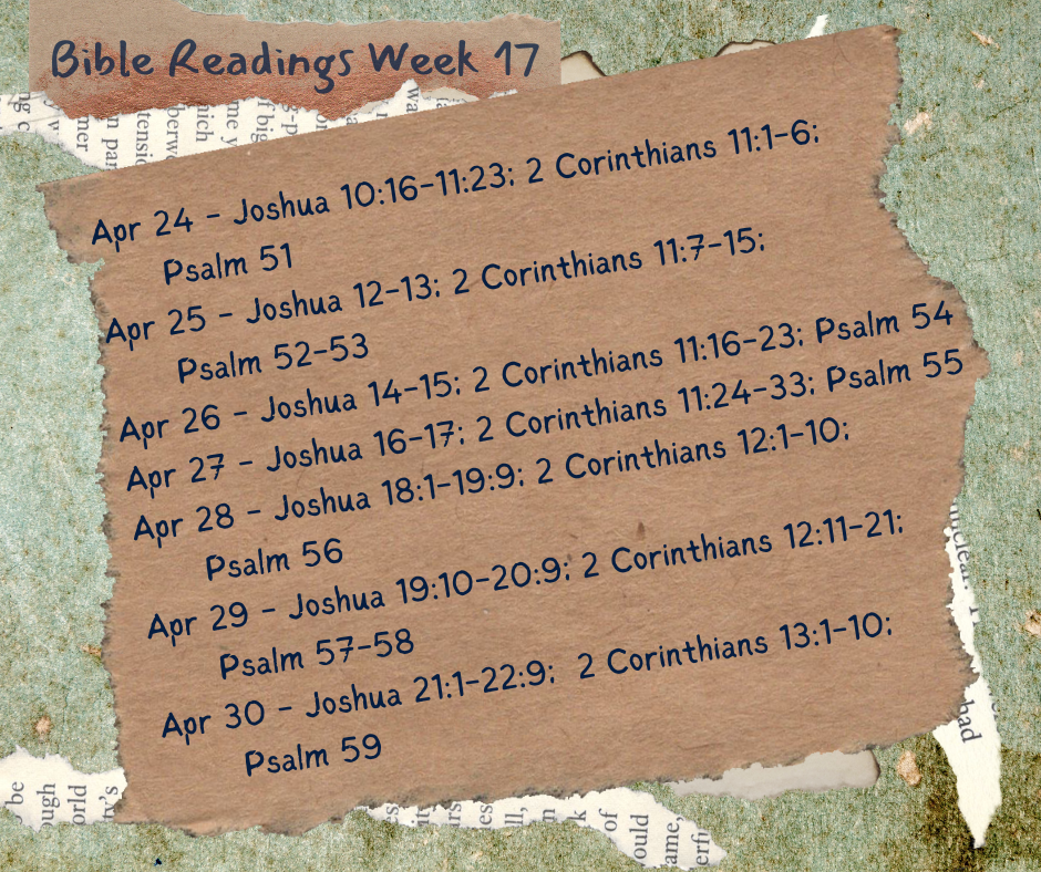 2023 Bible Plan - Week 17