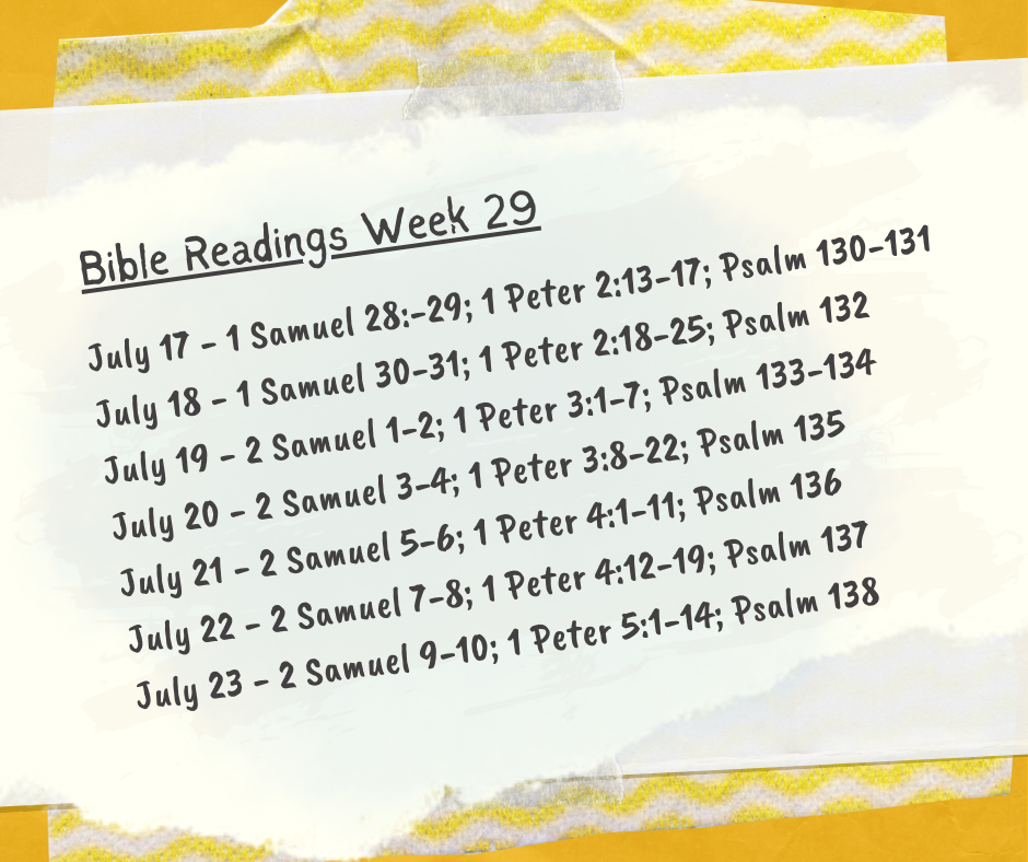 2023 Bible Plan - Week 29