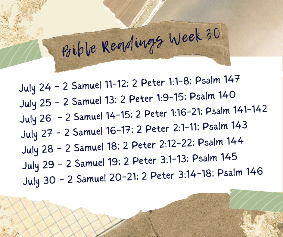 2023 Bible Plan - Week 30
