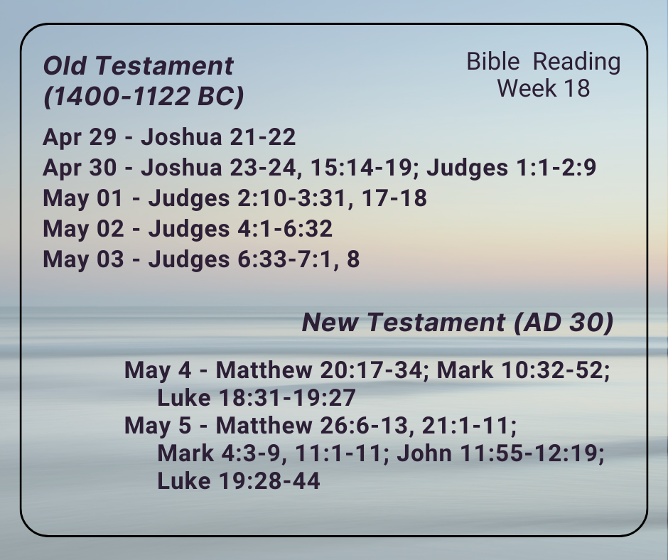 2024 Bible Plan - Week 18