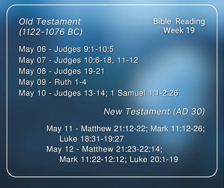 2024 Bible Plan - Week 19