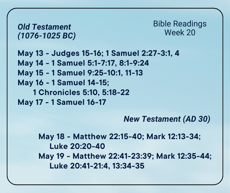 2024 Bible Plan - Week 20