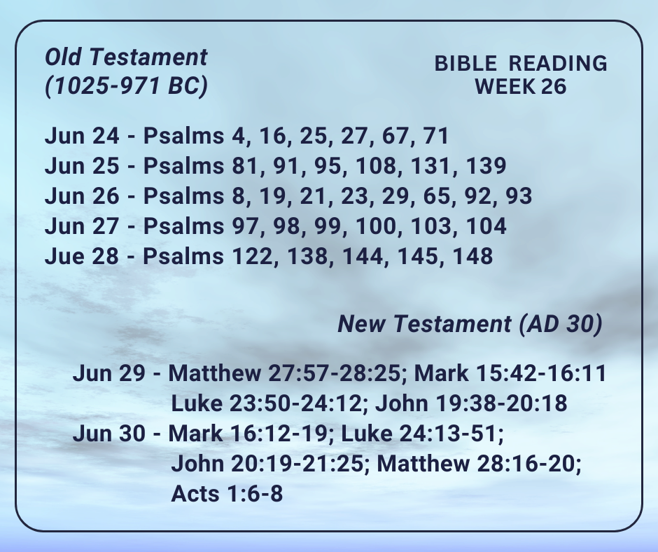 2024 Bible Plan - Week 26