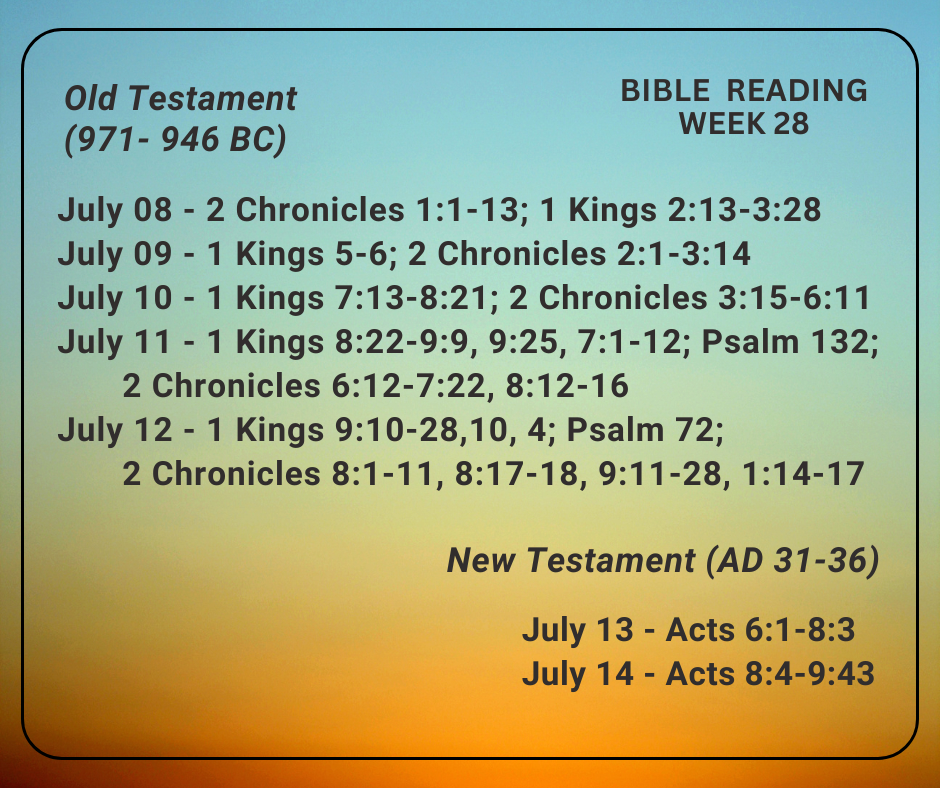 2024 Bible Plan - Week 28