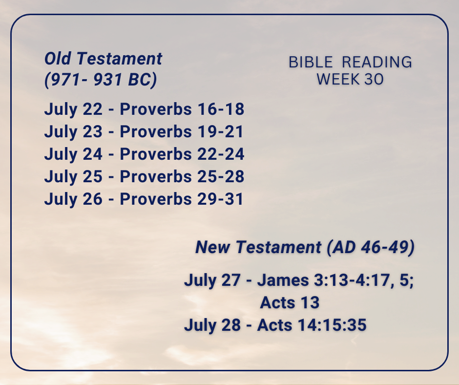 2024 Bible Plan - week 30