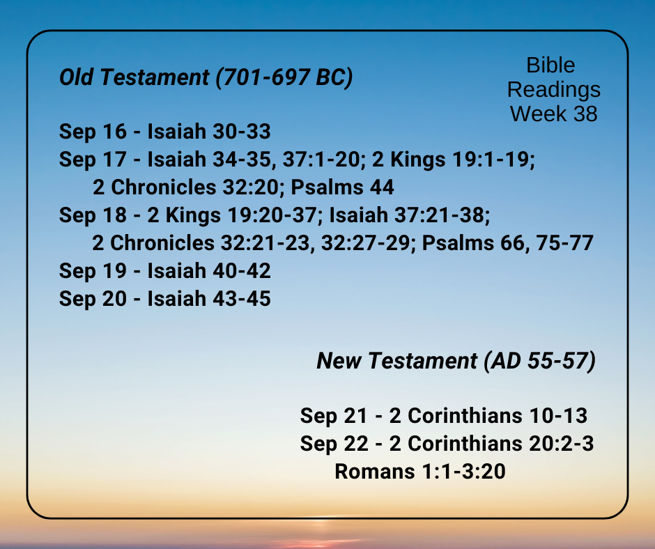 2024 Bible Plan - Week 38