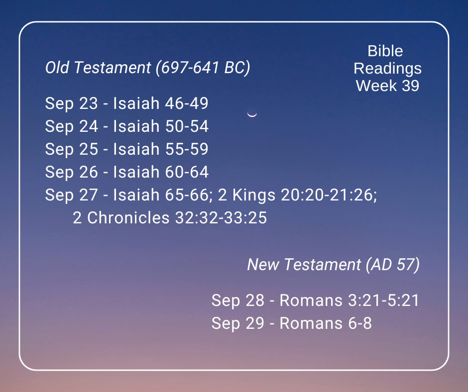 2024 Bible Plan - Week 39