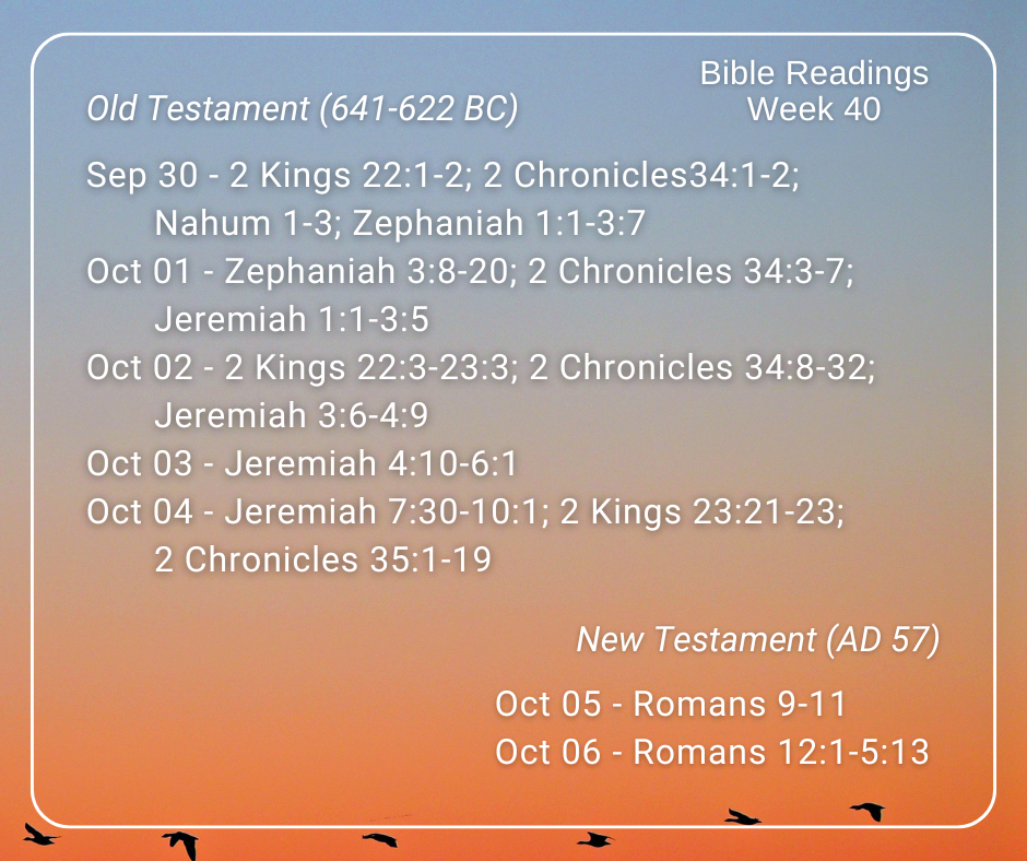 2024 Bible Plan - week 40