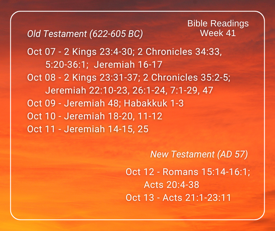 2024 Bible Plan - Week 41