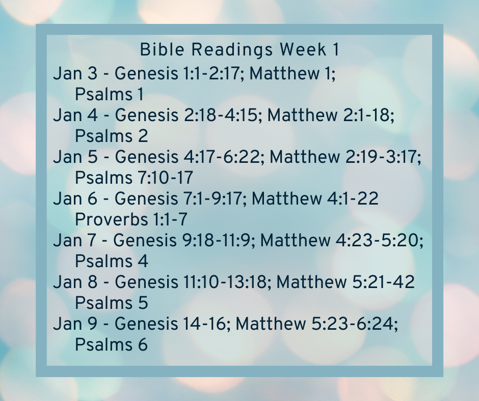 Bible Reading Week 1