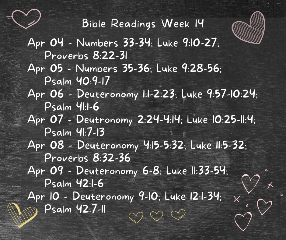 Bible Reading Week 14