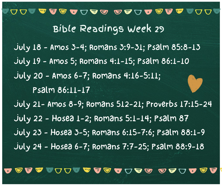 Bible Reading Week 29