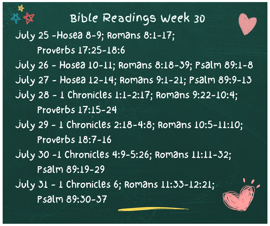 Bible Readings Week 30