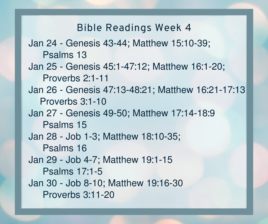 Bible Readings Week 4