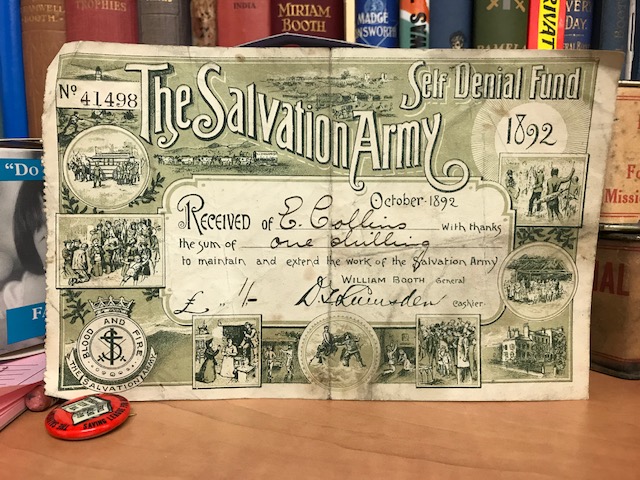 “Received of (?) Collins with thanks…”