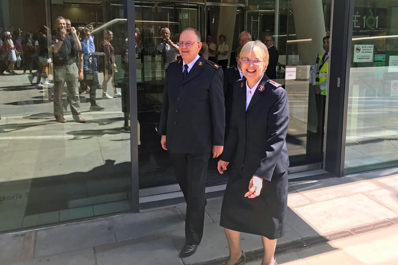 International Headquarters Bids a Fond Farewell to General André Cox and Commissioner Silvia Cox