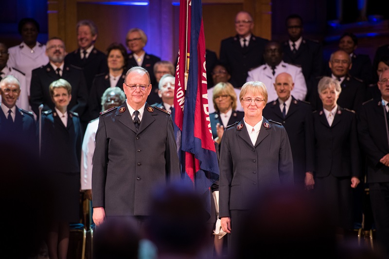Salvation Army Honours General and Commissioner Cox at Farewell Meeting