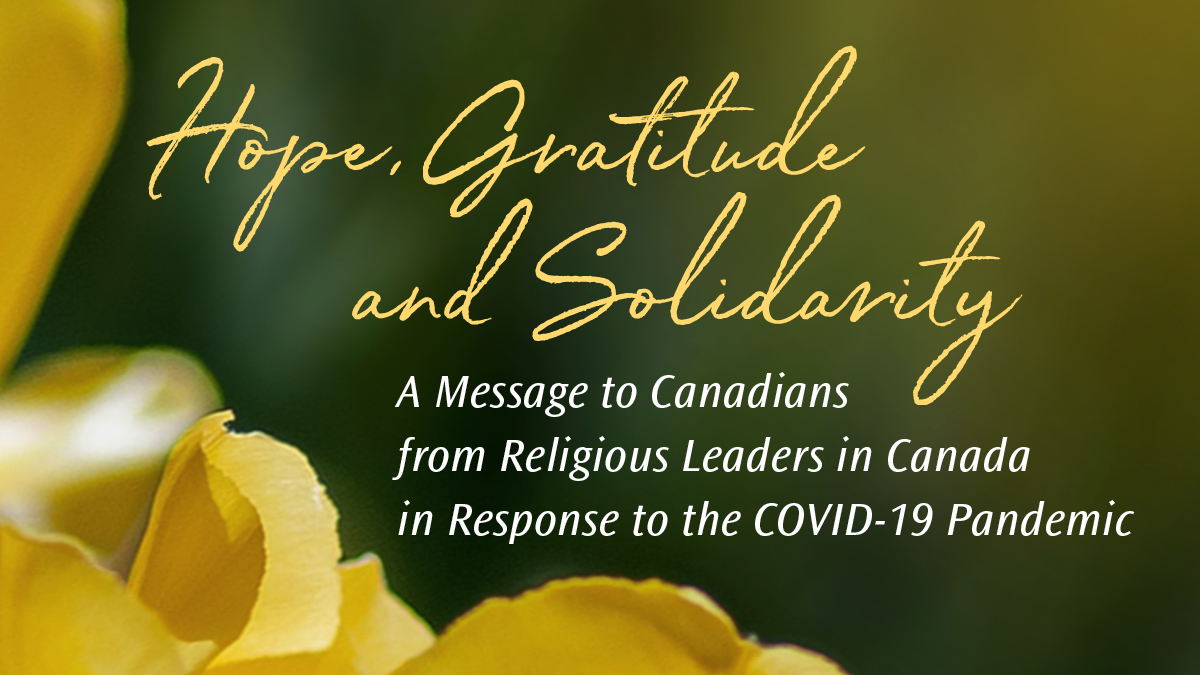 Canadian Religious Leaders Respond to COVID-19