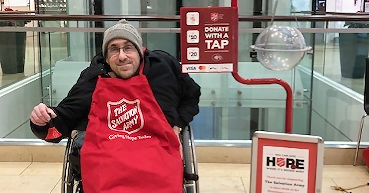 Salvation Army Kettle Volunteer Celebrates Four Years 