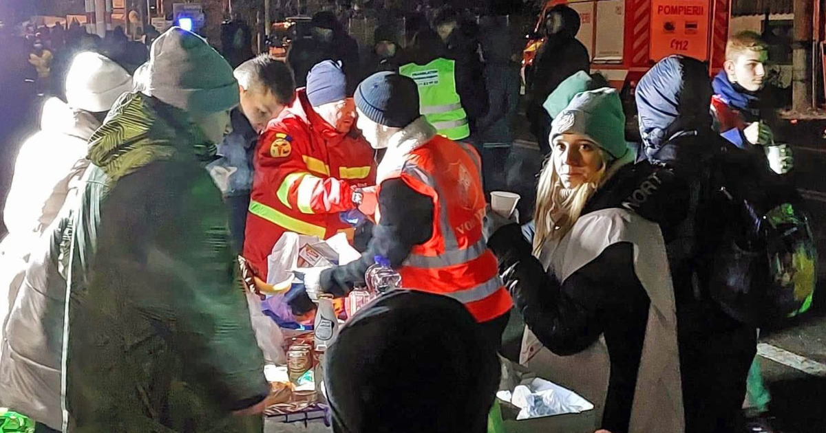 Salvation Army teams assist Ukrainian refugees at the Romanian border