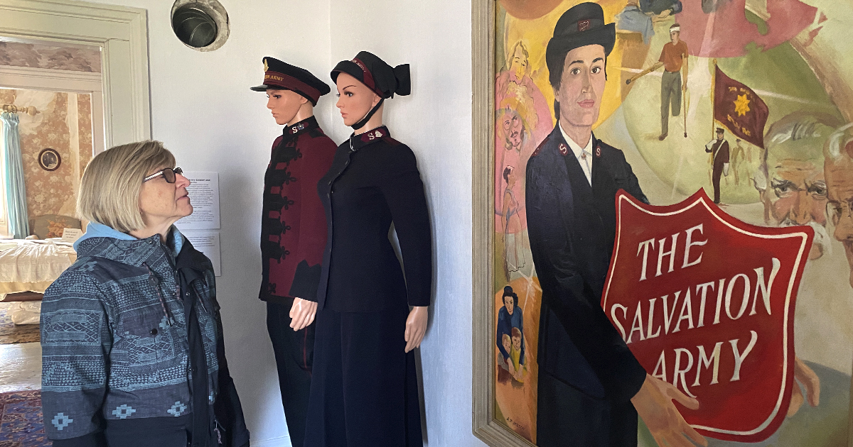 A Salvation Army exhibit at Hillary House National Historic Site in Aurora, Ont.