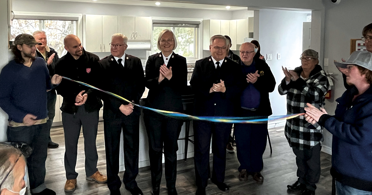 The ribbon cutting at Hope Haven