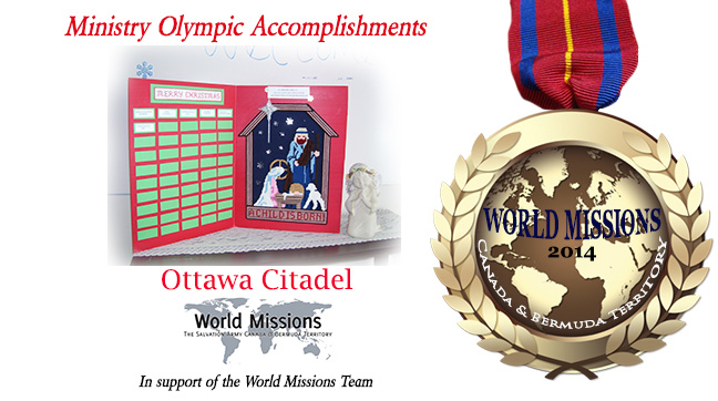 Ottawa Citadel Receives a World Missions Gold Medal!