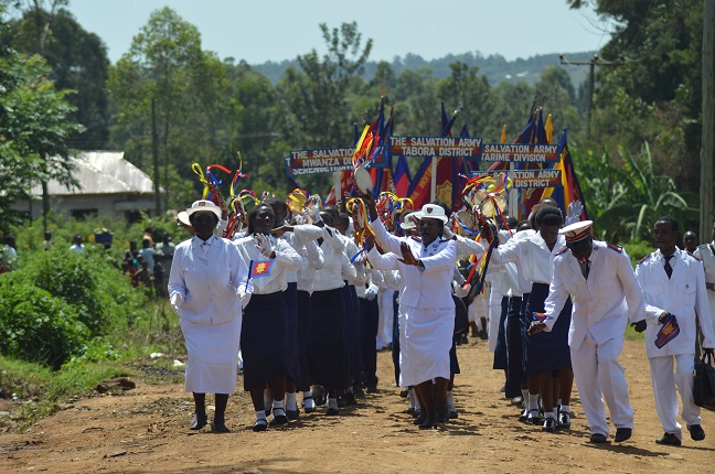 Salvationists in Tanzania Welcome the General and Commissioner Silvia Cox