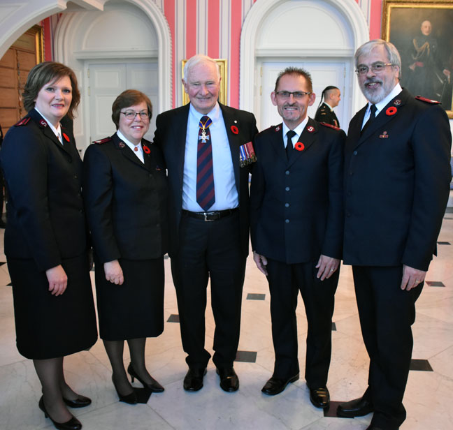 Salvation Army Officers Attend Poppy Ceremony